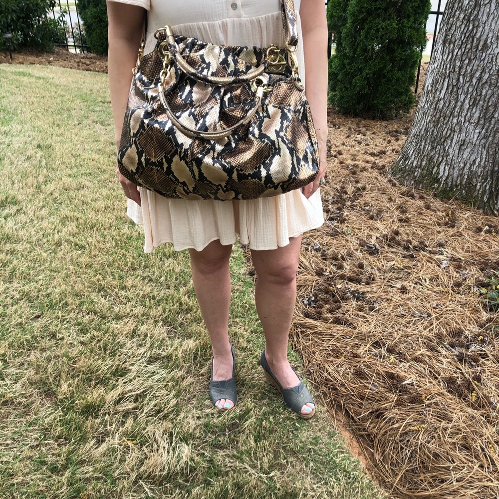 Cynthia Rowley Python Leather Purse - image 3